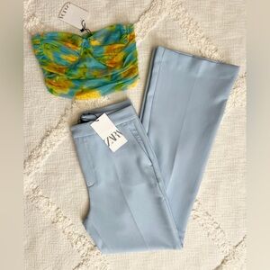 Zara Light Blue Women's Pants